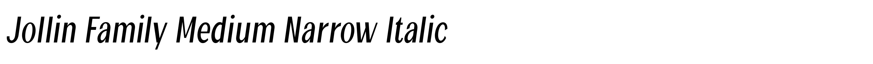 Jollin Family Medium Narrow Italic
